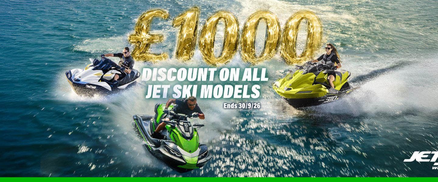 £1,000 Off All Kawasaki Jet Ski Models!