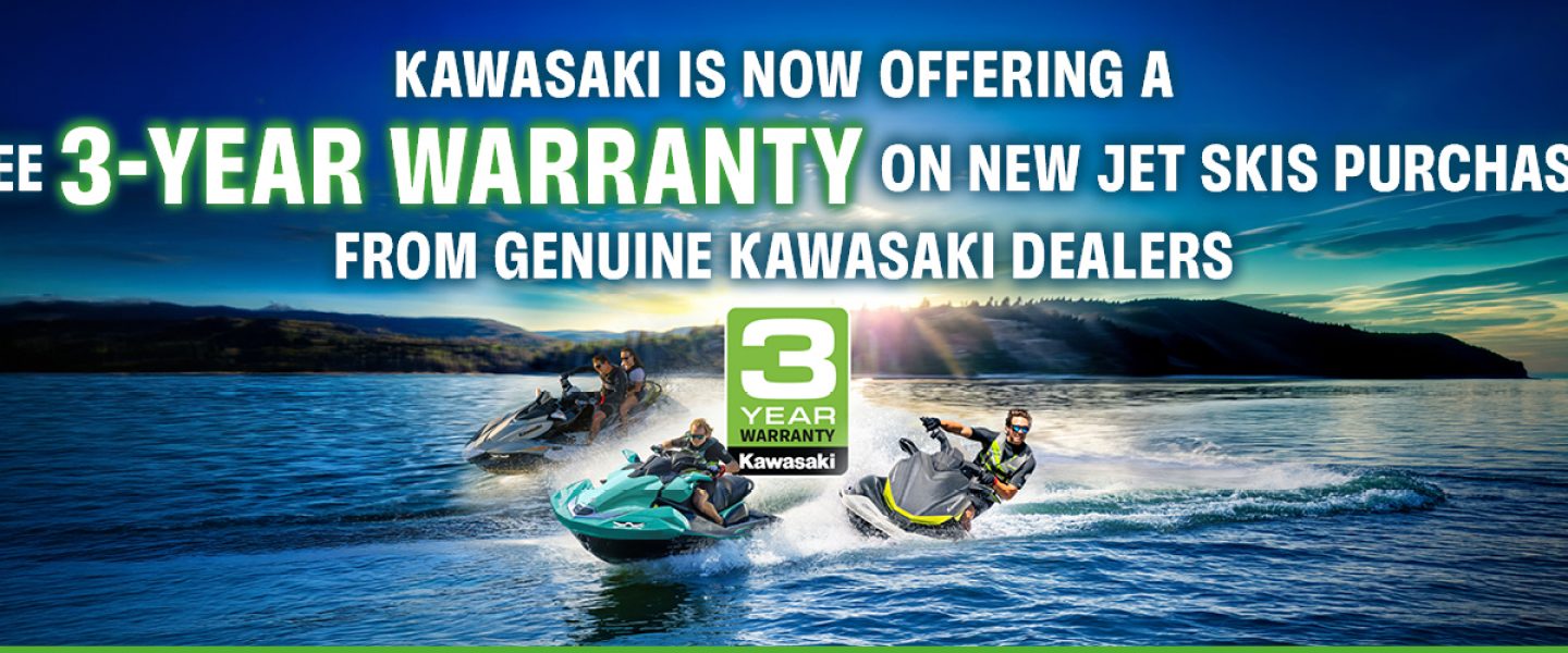 Kawasaki makes a splash with JET SKI Three Year Manufacturer Warranty